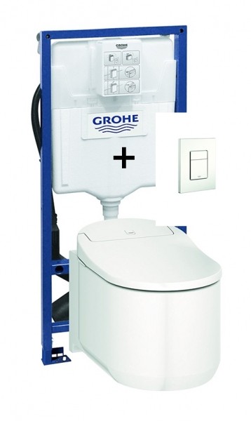 GROHE Sensia Arena Dusch-WC Komplettanlage für Unterputzspülkästen, Wandmontage