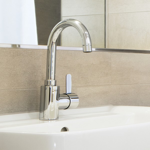 Grohe Eurosmart Cosmopolitan Einhand-Waschtischbatterie L-Size DN 15 mit schwenkbarem Auslauf und Ab